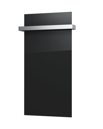 Zweite Wahl - Ecosun GS-Serie Infrarotpaneele weiß oder schwarz, Wand- oder Deckenmontage - Abmessungen: 60 x 60 cm, 300 Watt; Ausführung: Schwarzglas; Handtuchhalter: Ohne Handtuchhalter und Zubehör (nur das Paneel)