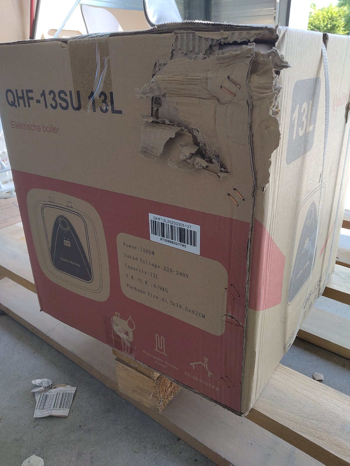 Zweite Wahl - 13 Liter Küchenboiler Extra Life Quality Heating - Standard
