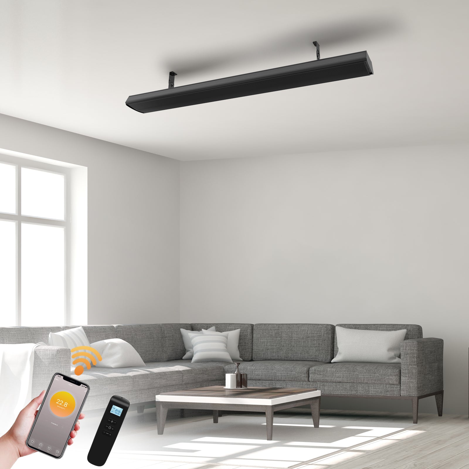 Infrarot-Terrassenheizstrahler Fireside Friend mit WLAN und Thermostat