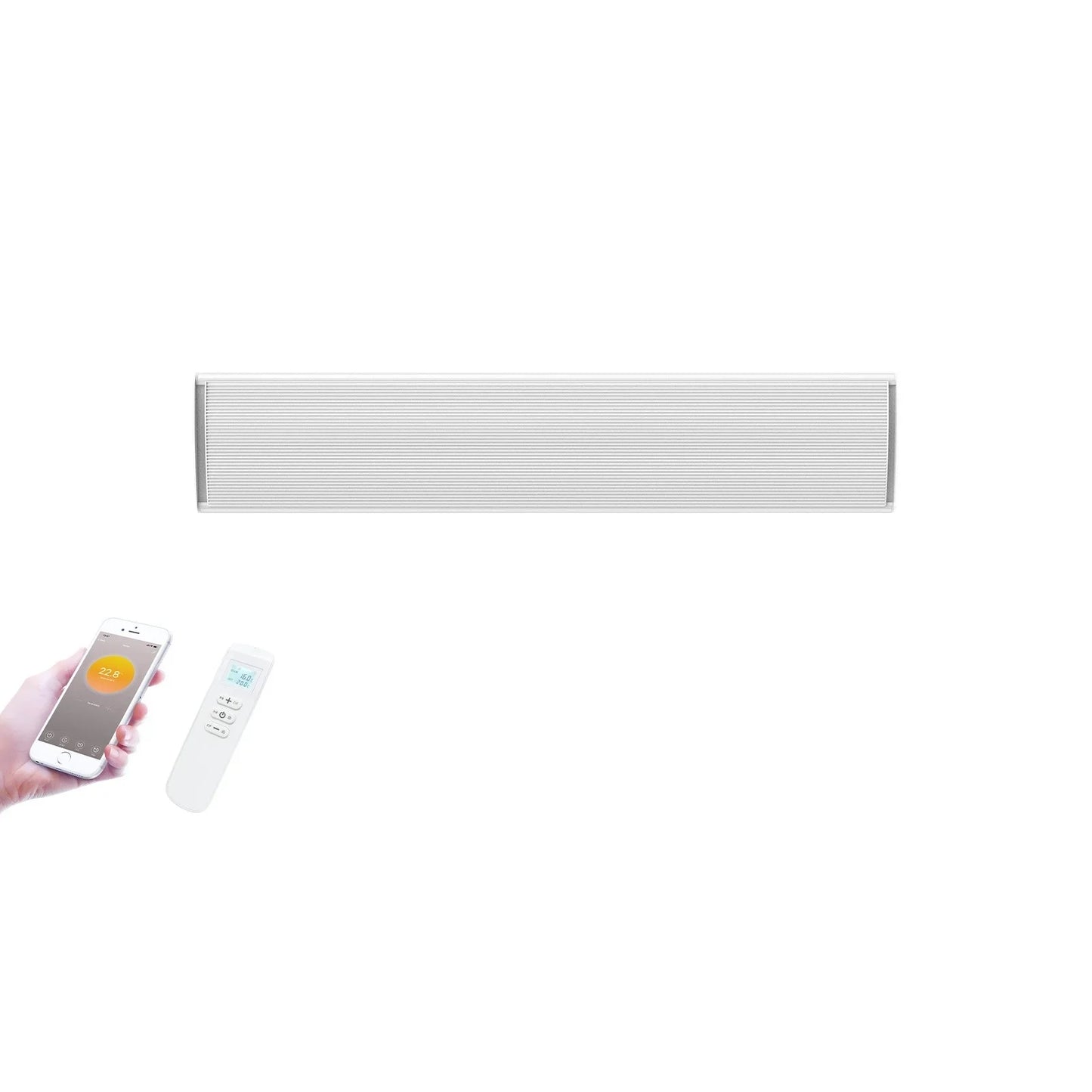 Zweite Wahl - Infrarot-Terrassenheizstrahler Whitewarm Wifi 1800 - 2.400 Watt - 1.800 Watt