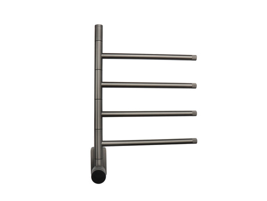 Zweite Wahl - Elektrischer Handtuchheizkörper Gun-Metal-Optik mit Thermostat - Gun metal