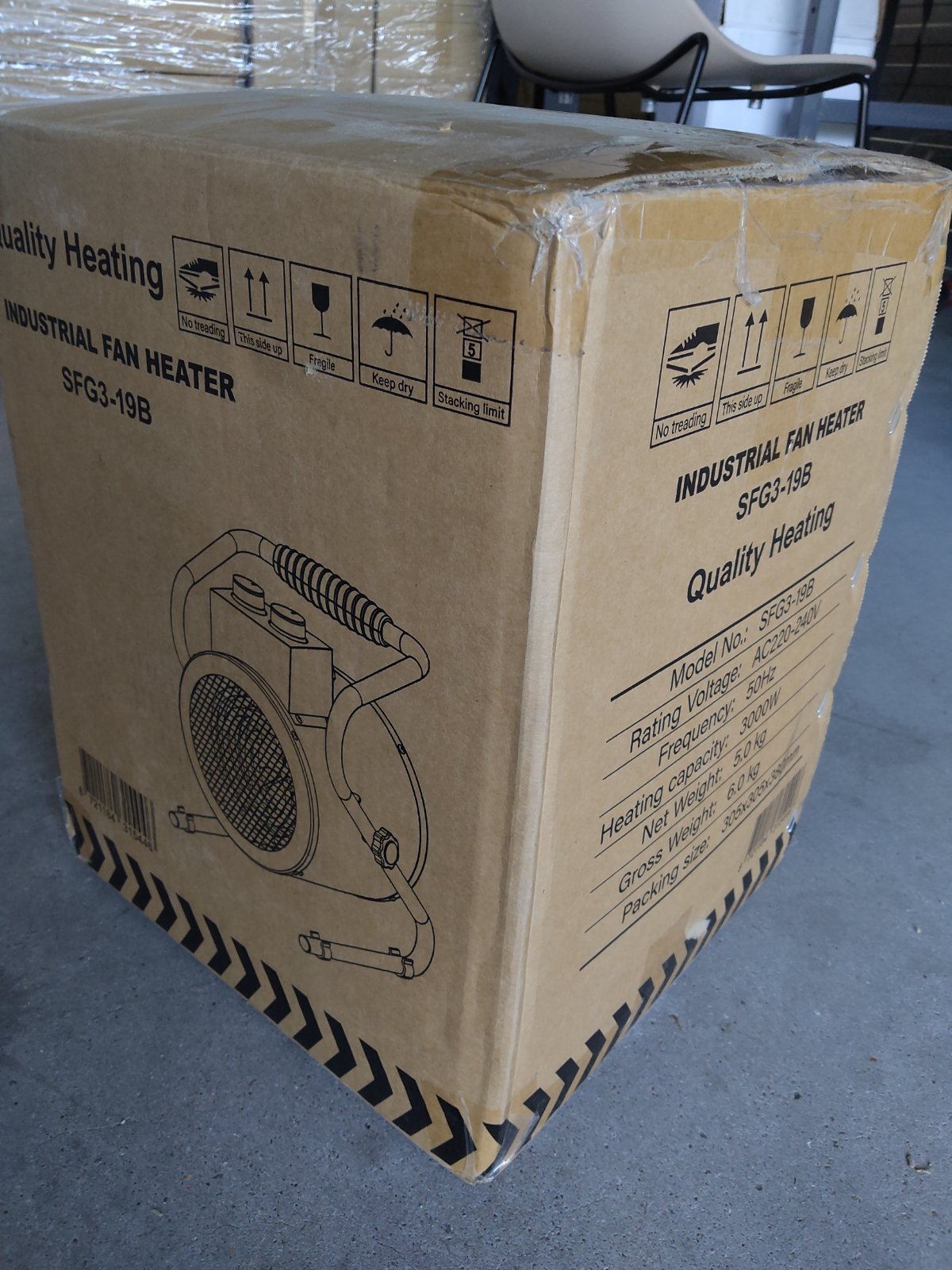 Zweite Wahl - Elektrischer Werkstattheizer mit Ventilator 3 kw - Default