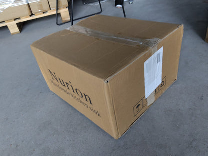 Zweite Wahl - Nurion Spüle Black Metal 28,5 x 34,5– Küchenspüle - Küchenspülen – Spülbecken Küche - ohne Wasserhahnloch Edelstahl - Default