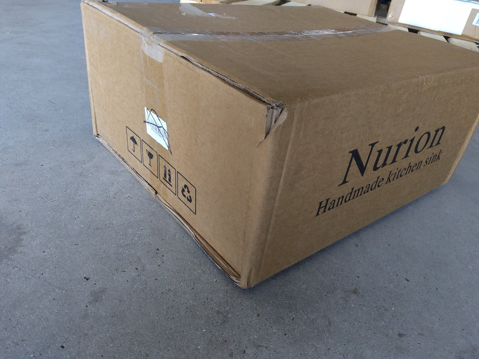 Zweite Wahl - Nurion Spüle Black Metal 44,5 x 34,5 – Küchenspüle - Küchenspülen – Spülbecken Küche - ohne Wasserhahnloch Edelstahl - Default