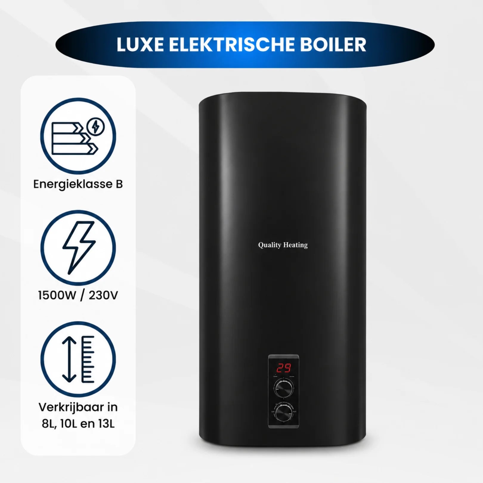 Zweite Wahl - 100 Liter QH Dual Elektro-Warmwasserspeicher mit mechanischer Bedienung - Default