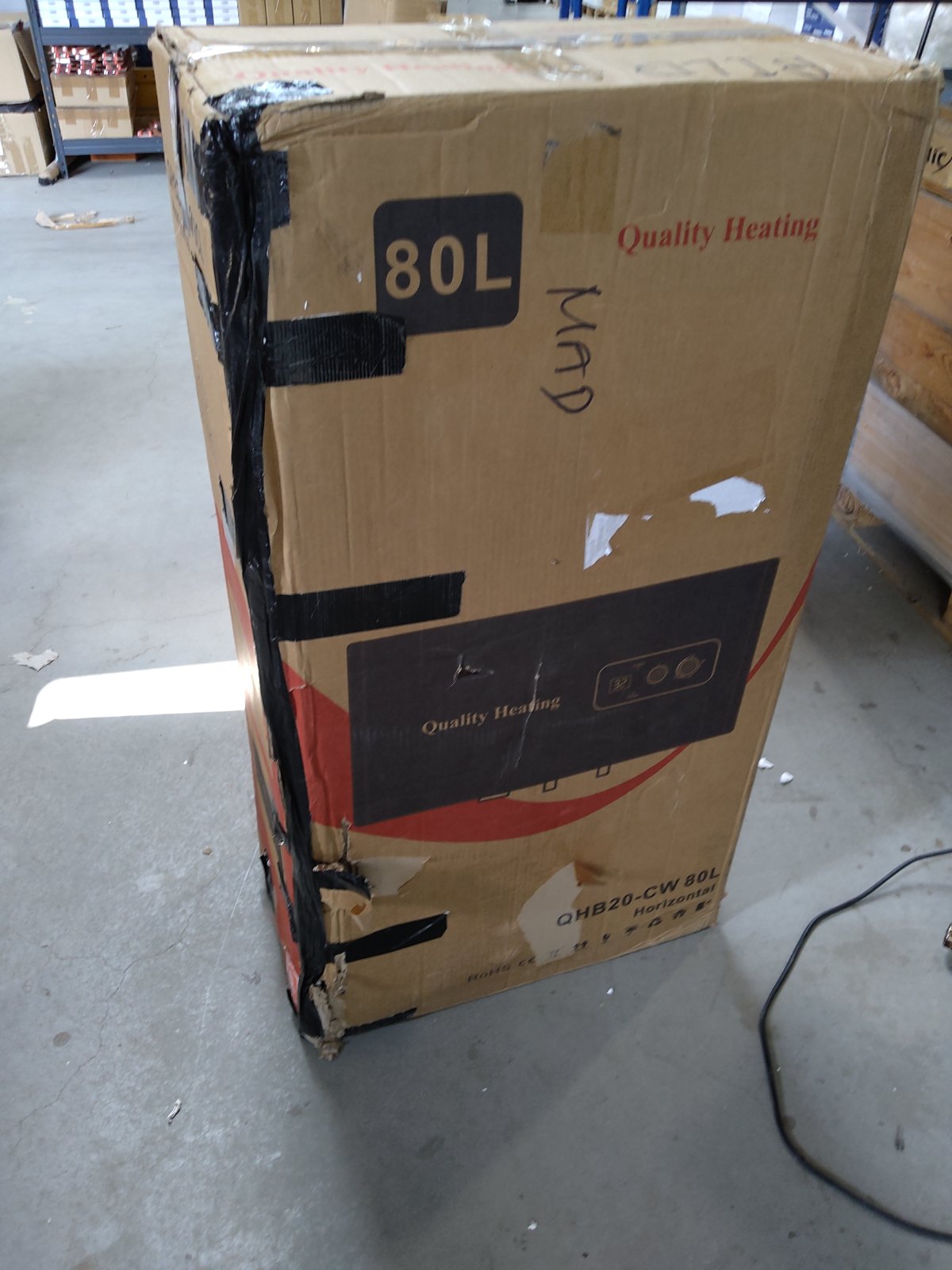 Tweedekans - 80 Liter QH dual horizontaal elektrische boiler met digitale bediening - 80 Liter QH dual horizontaal elektrische boiler met digitale bediening