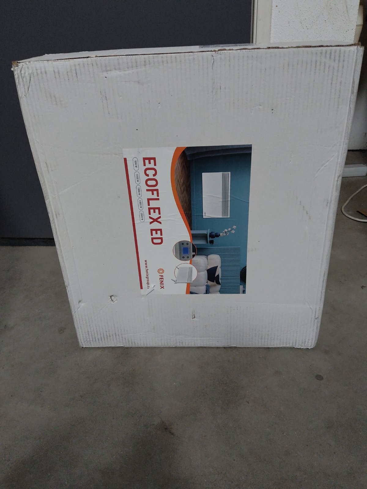 Tweedekans - Ecoflex Atlantic elektrische kachel met instelbare thermostaat - 1000 Watt - 46cm (b) x 46cm (h)