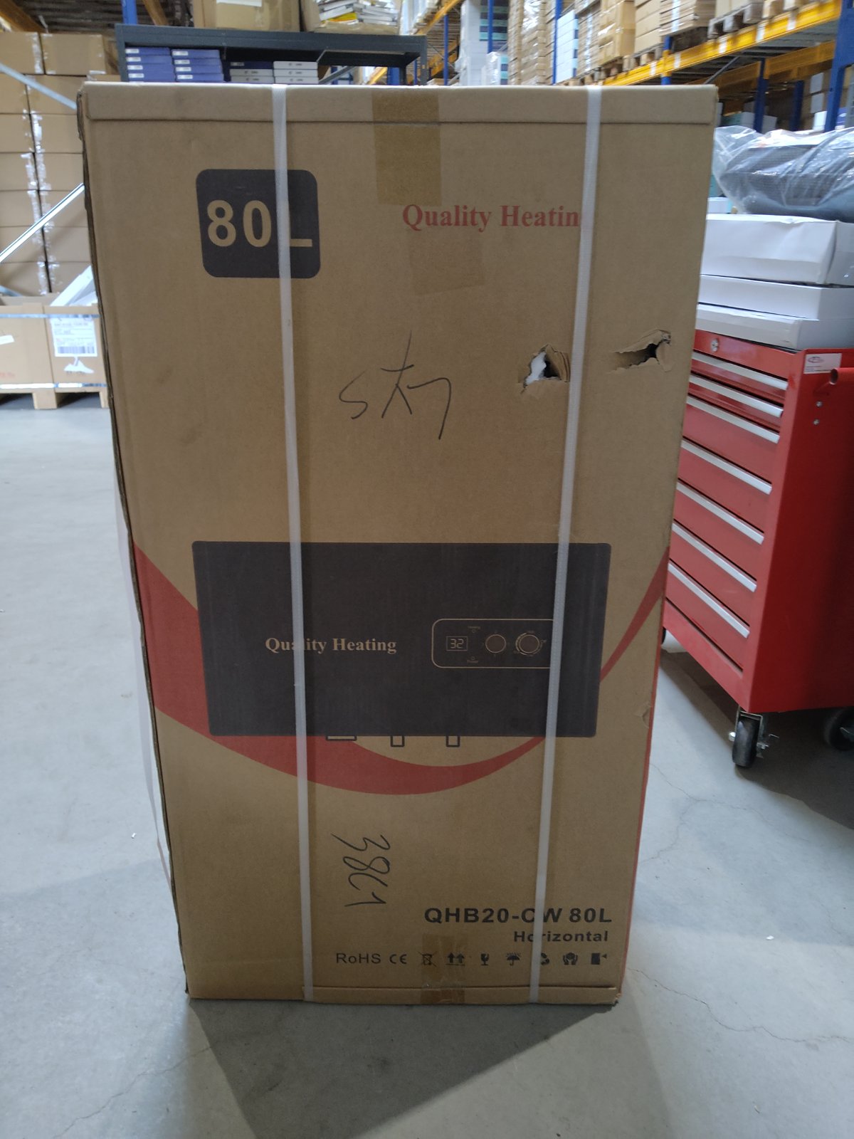 Tweedekans - 80 Liter QH dual horizontaal elektrische boiler met digitale bediening - 80 Liter QH dual horizontaal elektrische boiler met digitale bediening