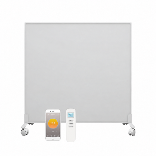 QH-SP Serie verplaatsbaar infraroodpaneel 350, 450 of 700Watt inclusief wielen