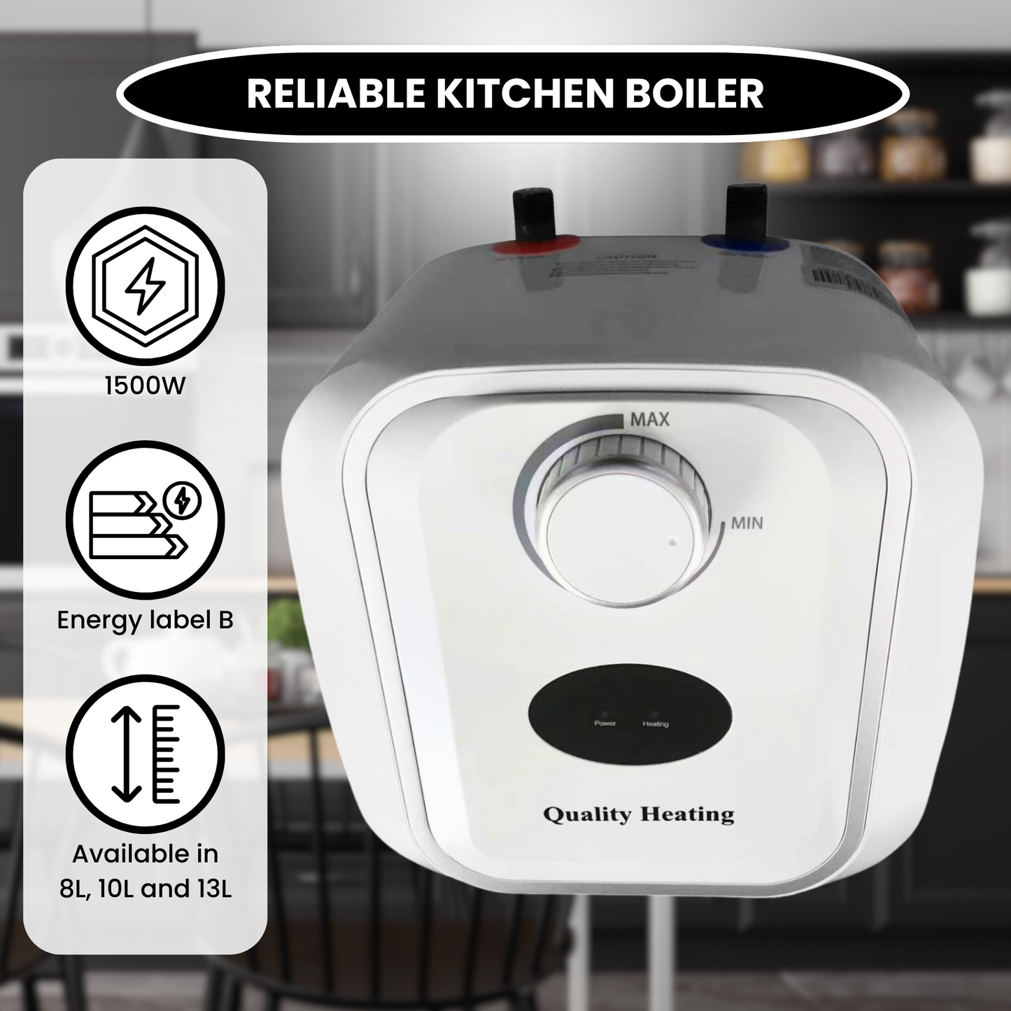 8 Liter Küchenboiler Extra Life Quality Heating