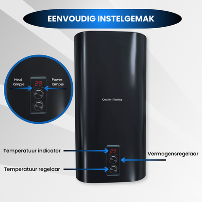 Elektrischer Warmwasserspeicher mit Doppeltank QH 80 Liter mit Digitalsteuerung