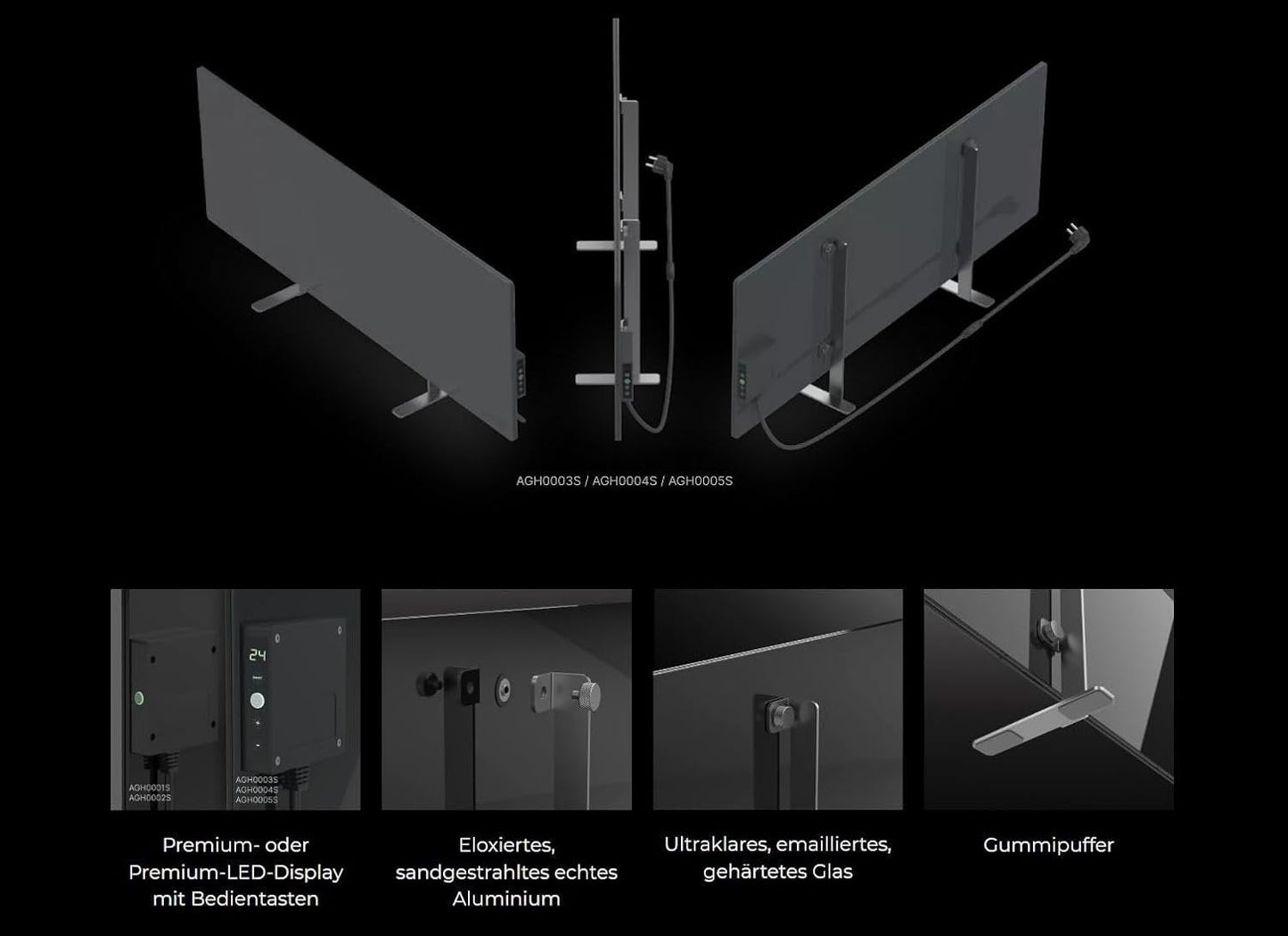 AENO GH4S intelligentes Infrarot-Heizpaneel WIFI - 700 Watt