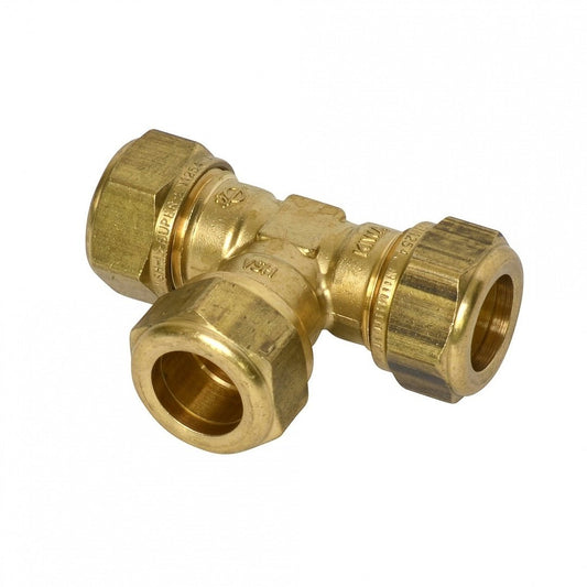 Bonfix® T-Stück Messing 90°, 3x Klemmverschraubung, 15 mm