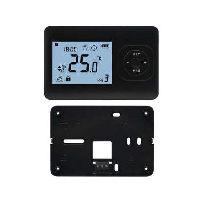 Uhrthermostat für Zentralheizung - Digital - Ein/Aus - Schwarz