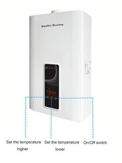 EcoTherm elektronischer Warmwasserspeicher 230 V digital 13 L Low NOx Propan mit geschlossener Kammer
