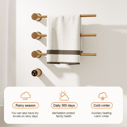 Elektrischer Handtuchheizkörper Gold mit Thermostat L-SR0003-T