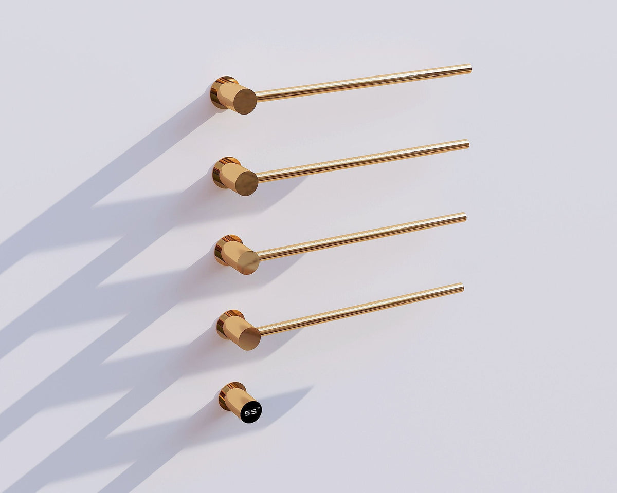 Elektrischer Handtuchheizkörper Gold mit Thermostat L-SR0004-T