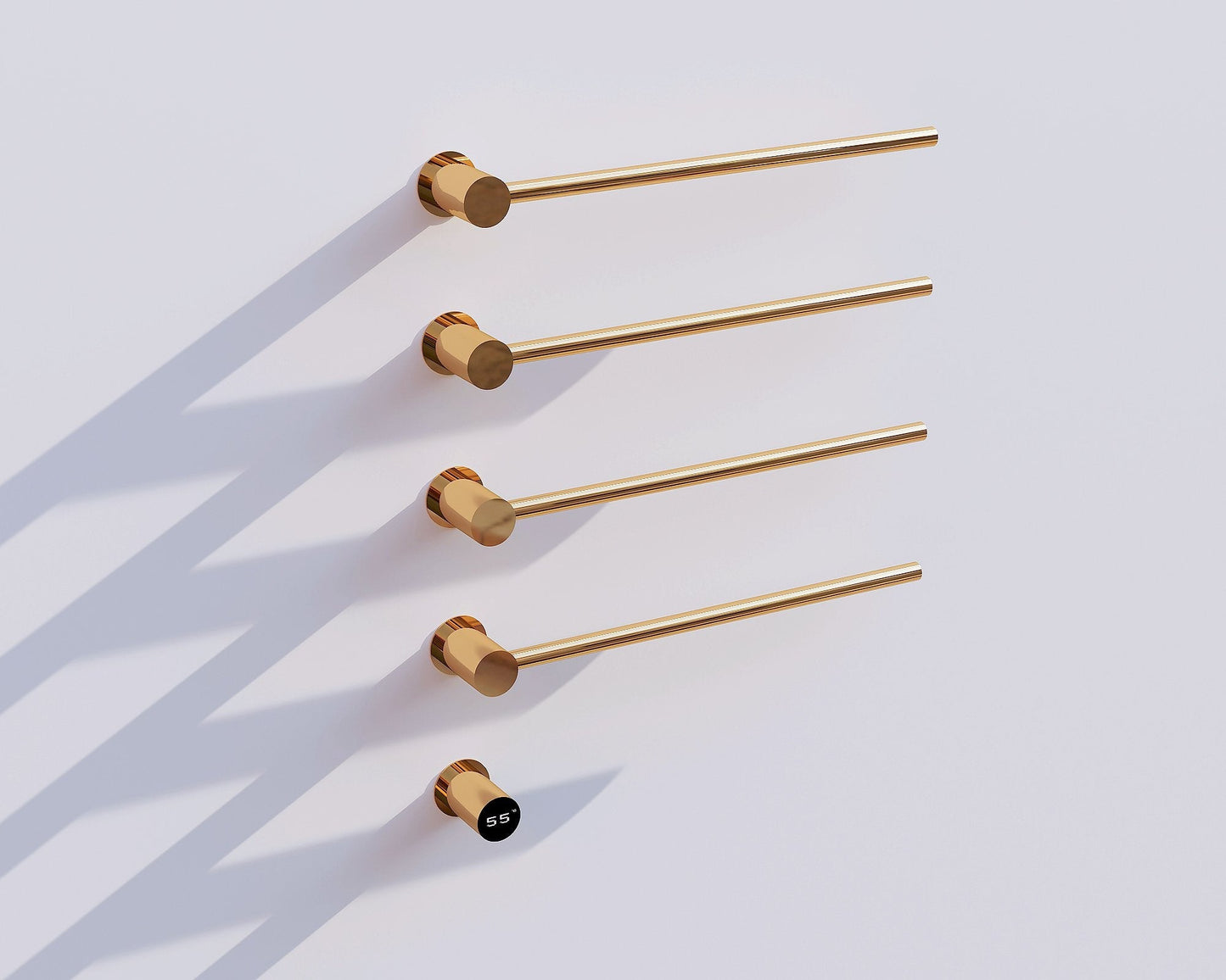 Elektrischer Handtuchheizkörper Gold mit Thermostat L-SR0004-T