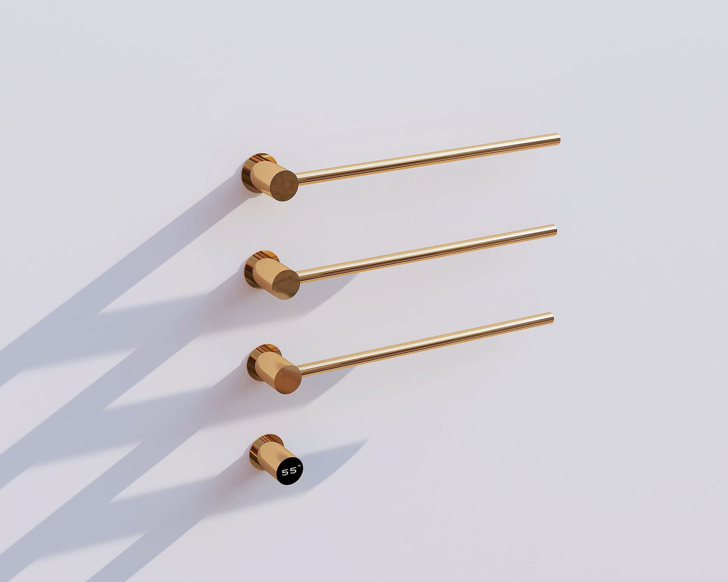 Elektrischer Handtuchheizkörper Gold mit Thermostat L-SR0003-T