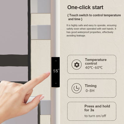 Elektrischer Handtuchheizkörper Weiß mit Thermostat A-CS06G-W