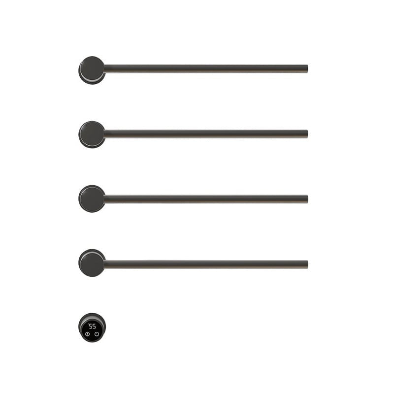 Elektrischer Handtuchheizkörper Schwarz mit Thermostat L-SR0200-B