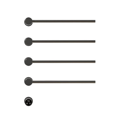 Elektrischer Handtuchheizkörper Schwarz mit Thermostat L-SR0200-B