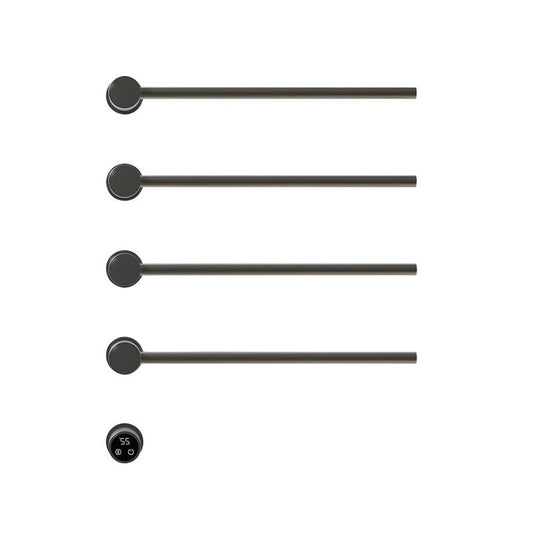 Elektrischer Handtuchheizkörper Schwarz mit Thermostat L-SR0200-B