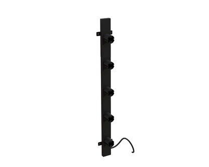Elektrischer Handtuchheizkörper Schwarz mit Thermostat L-SR0200-B