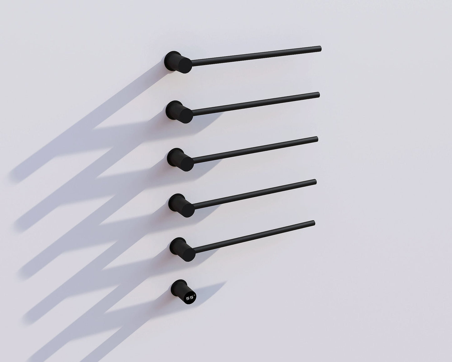 Elektrischer Handtuchheizkörper Schwarz mit Thermostat L-SR0005-B