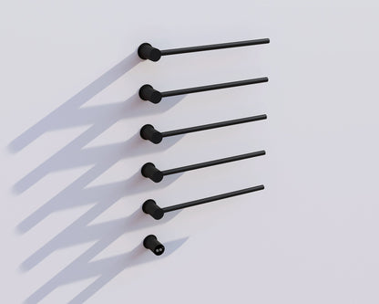 Elektrischer Handtuchheizkörper Schwarz mit Thermostat L-SR0005-B