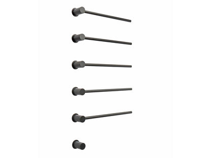 Elektrischer Handtuchheizkörper Schwarz mit Thermostat L-SR0005-B