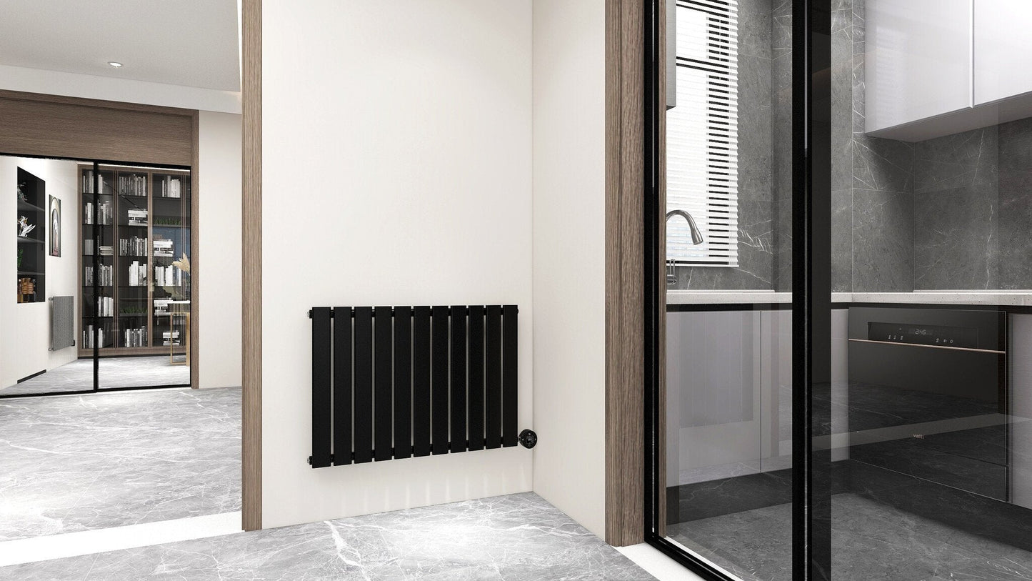 Horizontaler Elektroheizkörper Schwarz 800 Watt Calysta