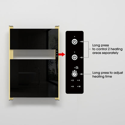 Elektroheizkörper Maverick 90 Watt Schwarz-Gold