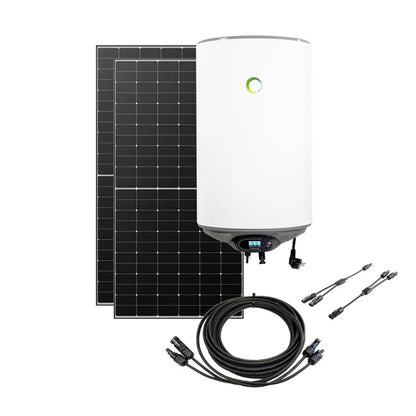Fothermo hybrider Solar-Warmwasserspeicher 80 L mit Solarpaneelen - Komplettpaket