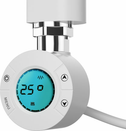 Elektrischer Handtuchheizkörper mit digitalem Thermostat - Badheizkörper - 1200 × 500 mm - Weiß - 500 Watt