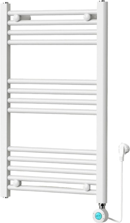 Elektrischer Handtuchheizkörper mit digitalem Thermostat - Badheizkörper - 800 × 500 mm - Mattweiß - 300 Watt