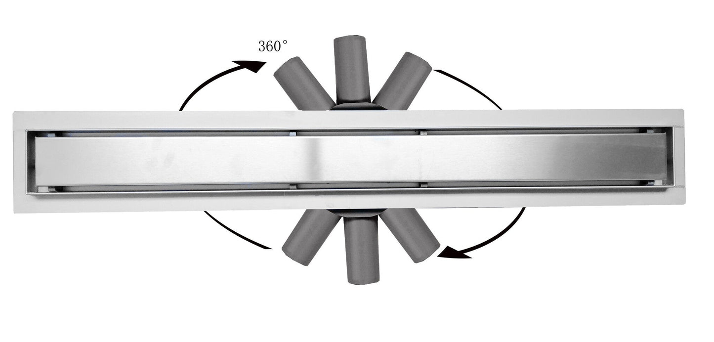 Duschrinne Lunadrain komplett mit flexiblem Flansch