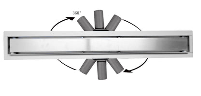 Duschrinne Lunadrain komplett mit flexiblem Flansch