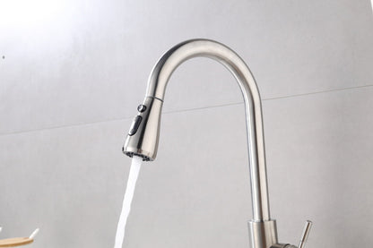 Küchenarmatur Nurion Silber mit Auslauf