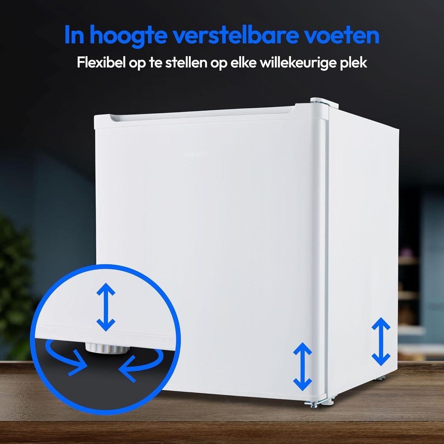 Mini-Kühlschrank Nurion - 40 L - Kleiner Kühlschrank - Freistehend - Kompakt - Weiß