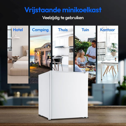 Mini-Kühlschrank Nurion - 40 L - Kleiner Kühlschrank - Freistehend - Kompakt - Weiß