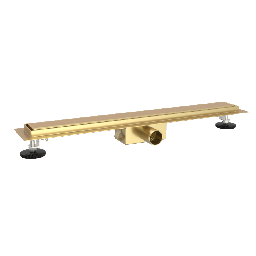 SolarDrain Duschrinne komplett mit festem Flansch und geschlossenem Rost