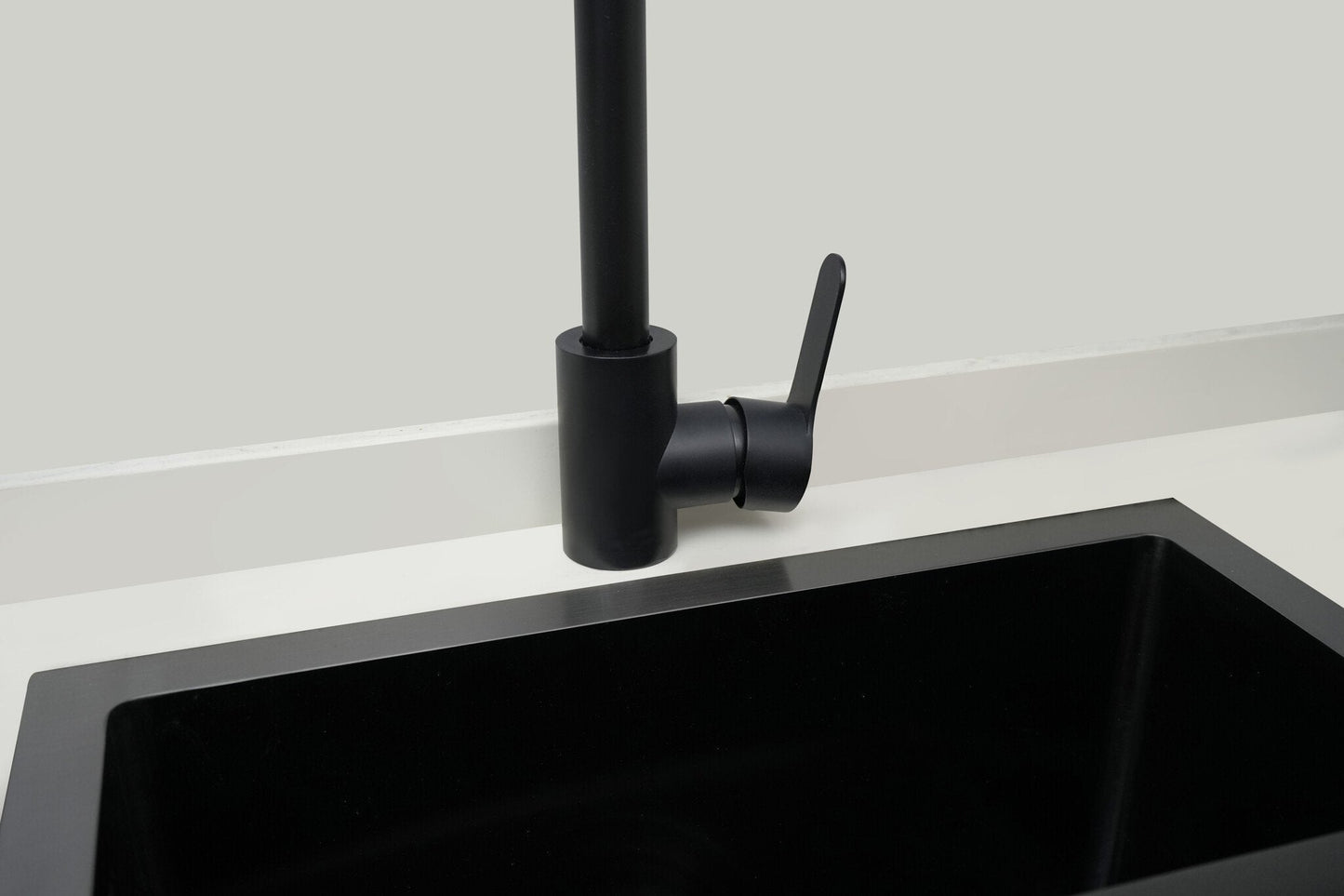 Nurion Spüle Black Metal 28,5 x 34,5 – Küchenspüle - Küchenspülen – Spülbecken - ohne Hahnloch, aus Edelstahl
