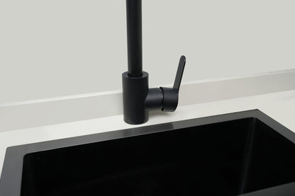 Nurion Spüle Black Metal 28,5 x 34,5 – Küchenspüle - Küchenspülen – Spülbecken - ohne Hahnloch, aus Edelstahl