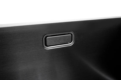 Nurion Spüle Black Metal 34,5 x 34,5 – Küchenspüle - Küchenspülen – Spülbecken - ohne Hahnbohrung, aus Edelstahl