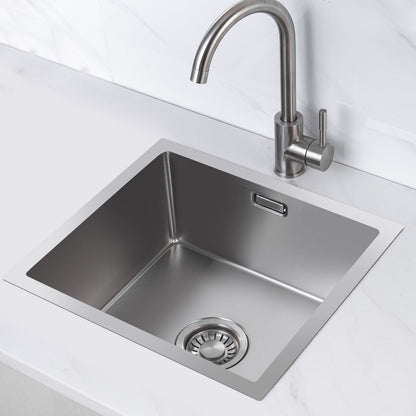 Spüle Nurion Edelstahl 39,5 x 34,5 – Küchenspüle - Küchenspülen – Spülbecken - ohne Hahnbohrung