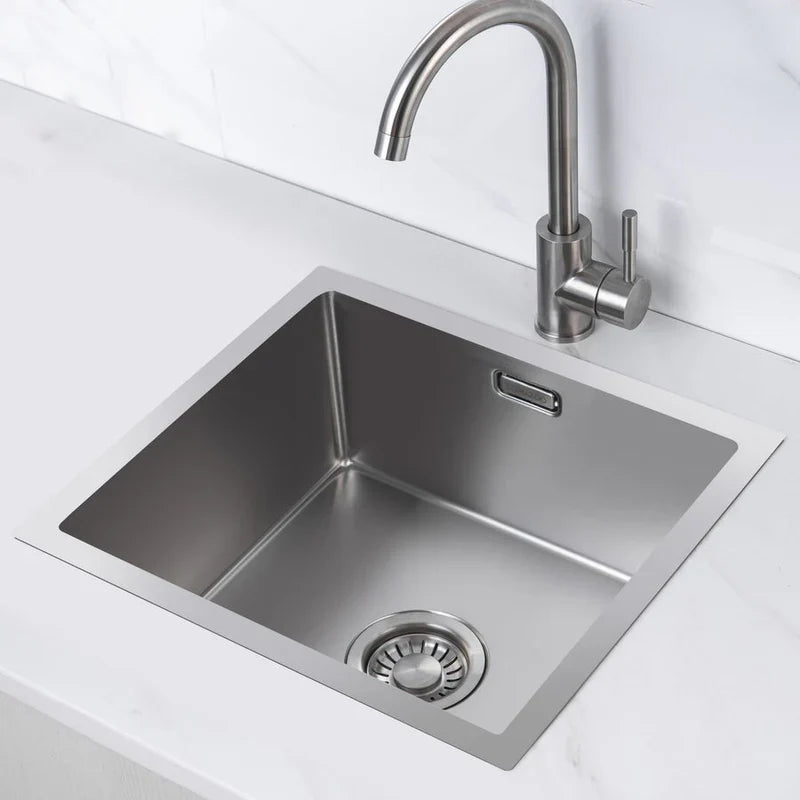 Spüle Nurion Edelstahl 44,5 x 34,5 – Küchenspüle - Küchenspülen – Spülbecken - ohne Hahnloch