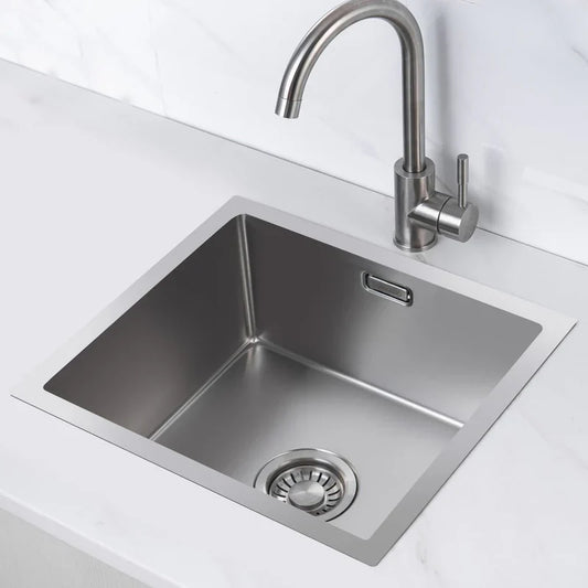 Spüle Nurion Edelstahl 44,5 x 34,5 – Küchenspüle - Küchenspülen – Spülbecken - ohne Hahnloch