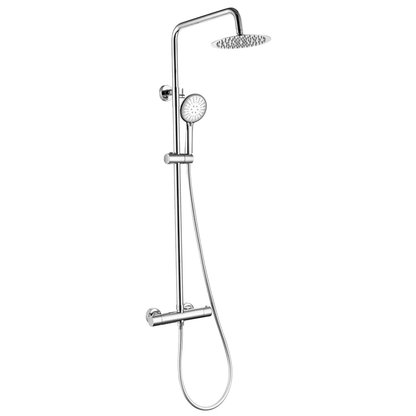 Aufputz-Regendusche 30 cm Kopfbrause thermostatisch Chrom