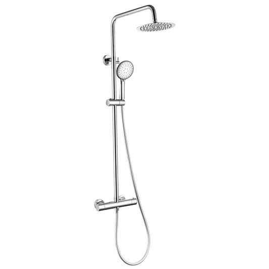 Aufputz-Regendusche 30 cm Kopfbrause thermostatisch Chrom